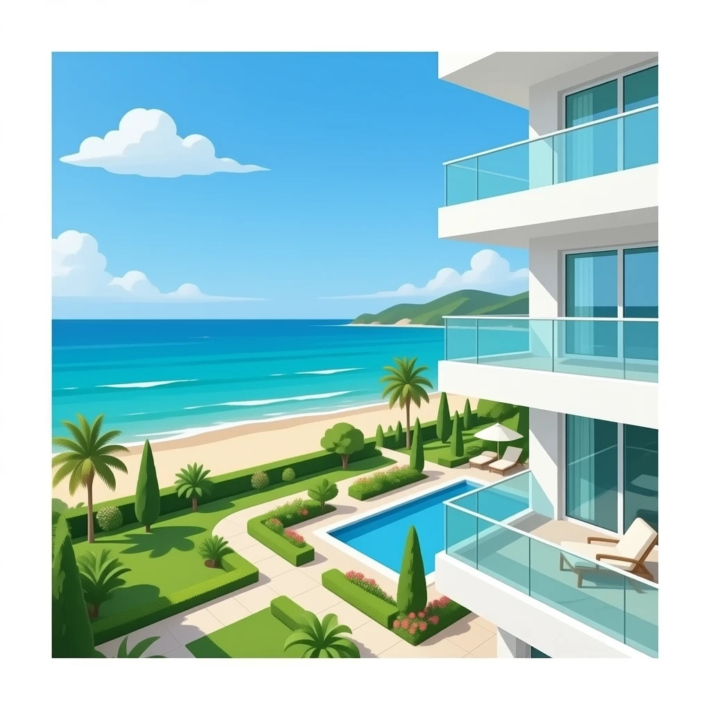 luxury beach hotel emoji