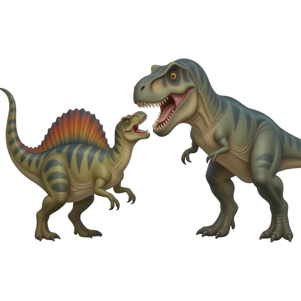 Spinosaurus vs T. rex battle emoji