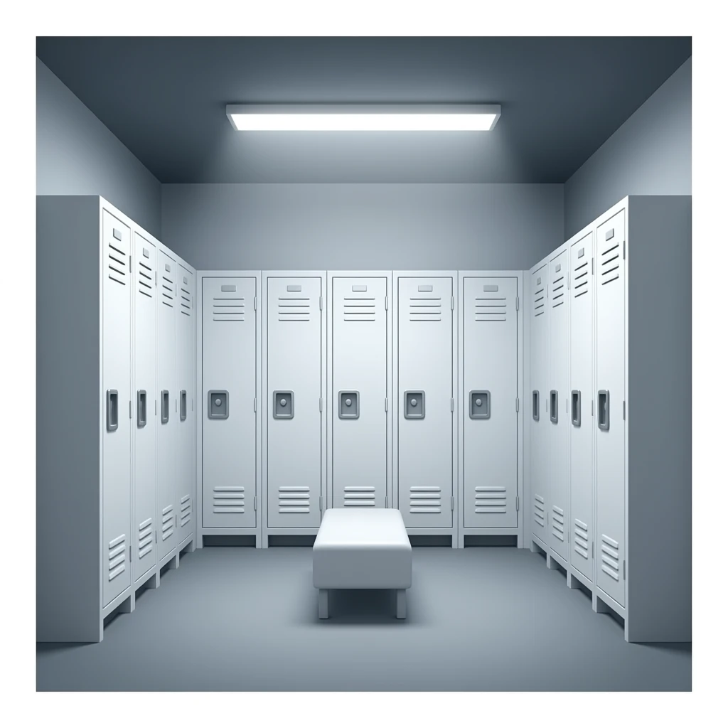 a white locker room emoji