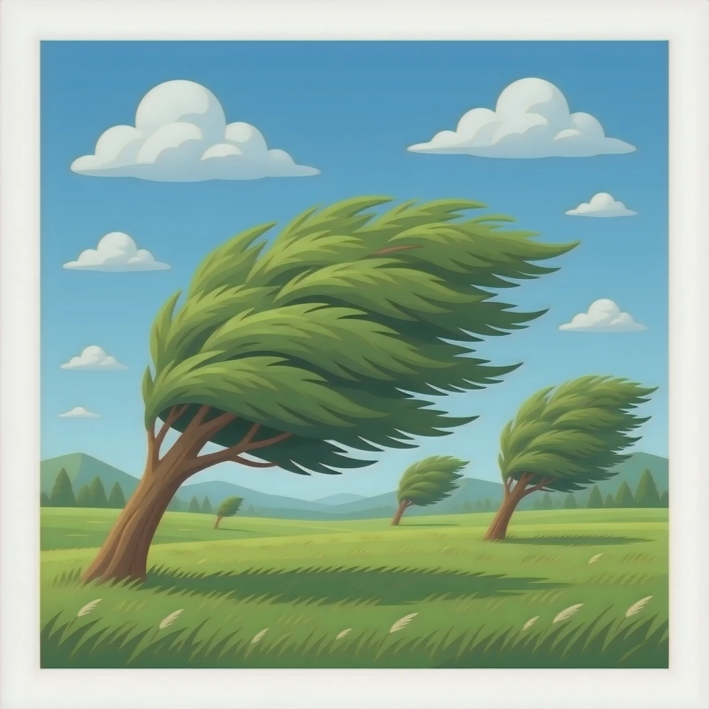 Windy day emoji