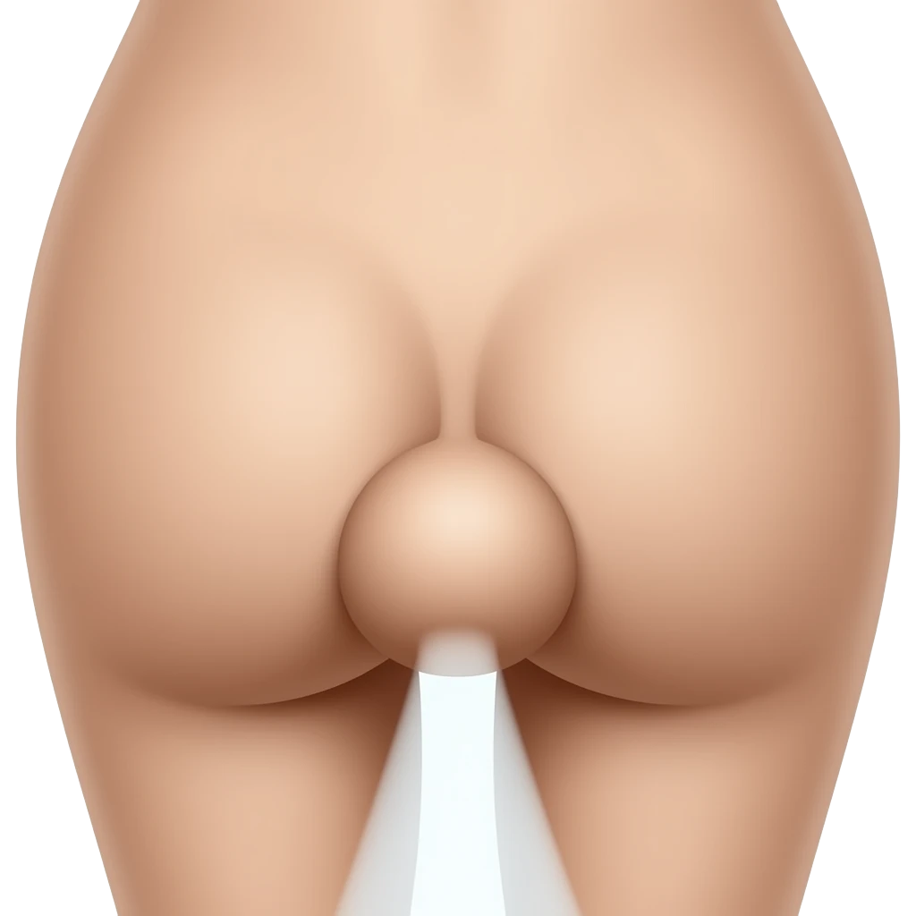 Naked Woman farting toilet view emoji