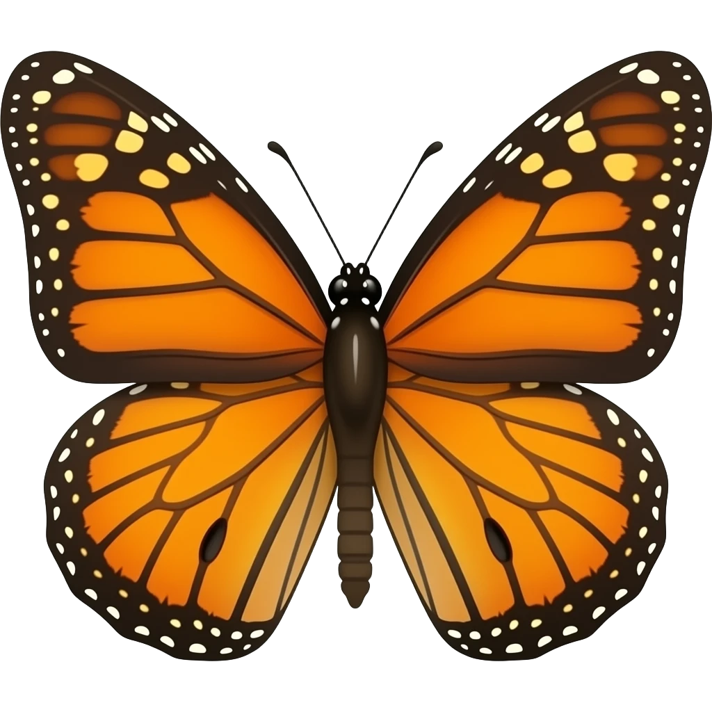 orange butterfly emoji