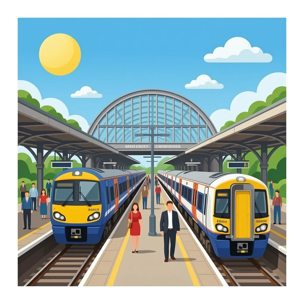 A train station emoji