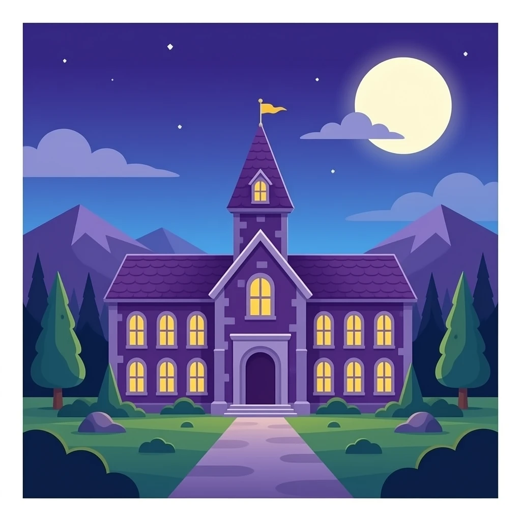 Wizard school purple emoji