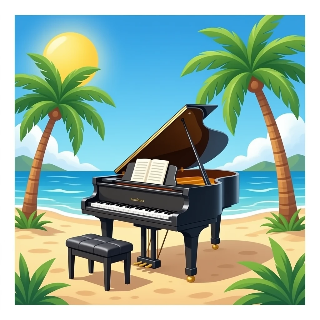 🏖🎹 emoji
