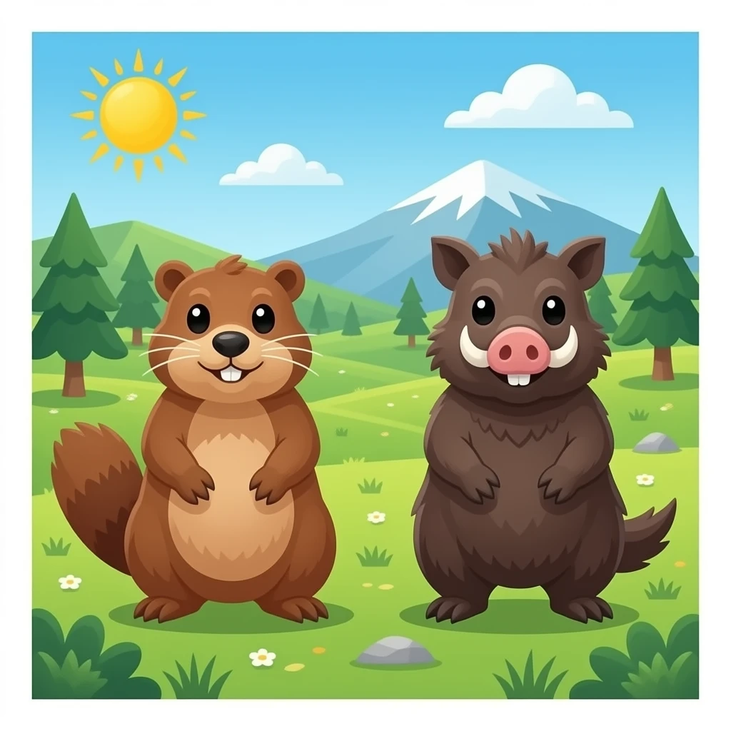 🦫🐗🏞️ emoji