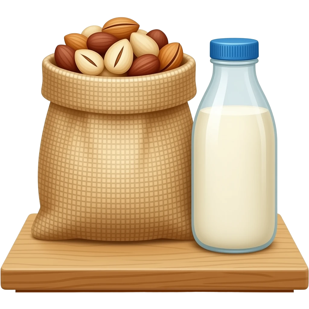 견과류+두유 emoji