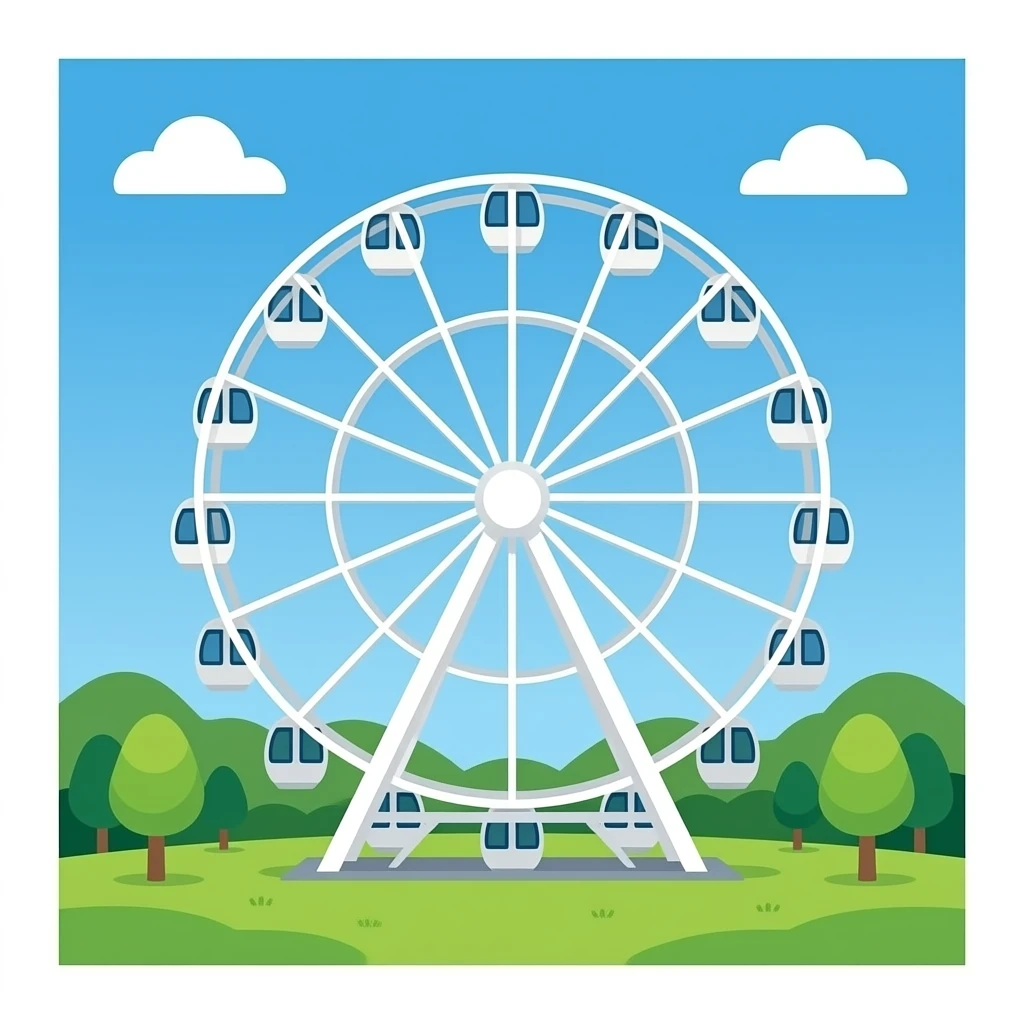 Riesenrad weiß emoji