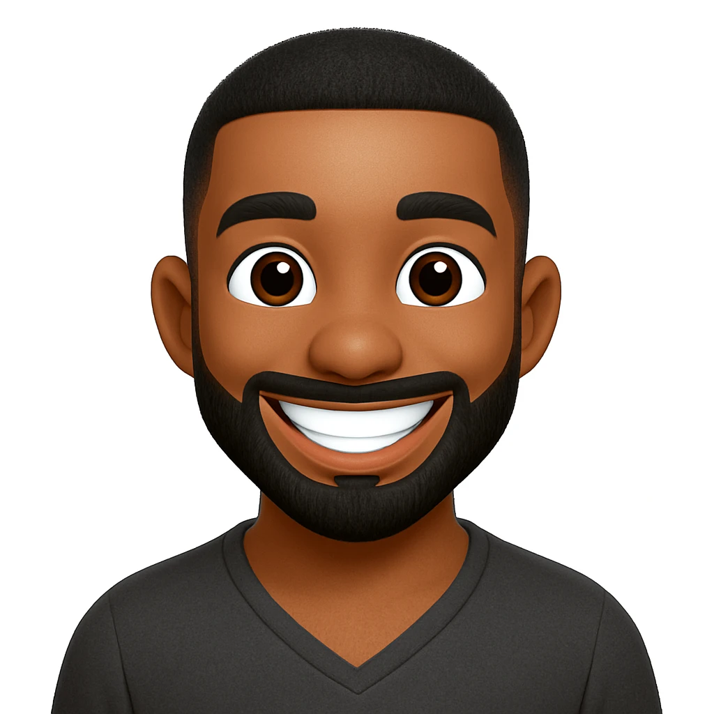 turn the second man in emoji style of the 1st image, match the facial features and clothes  emoji