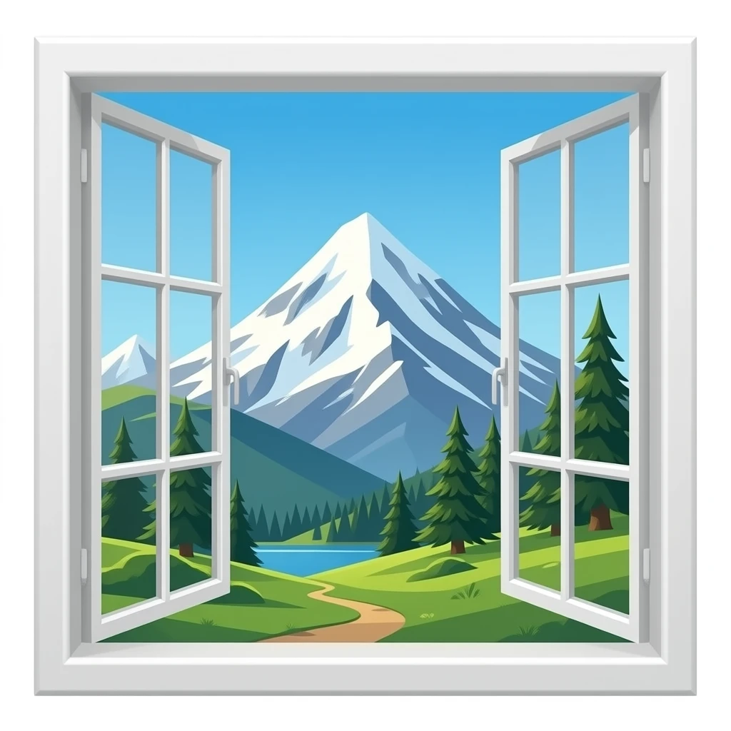 mountain view window emoji