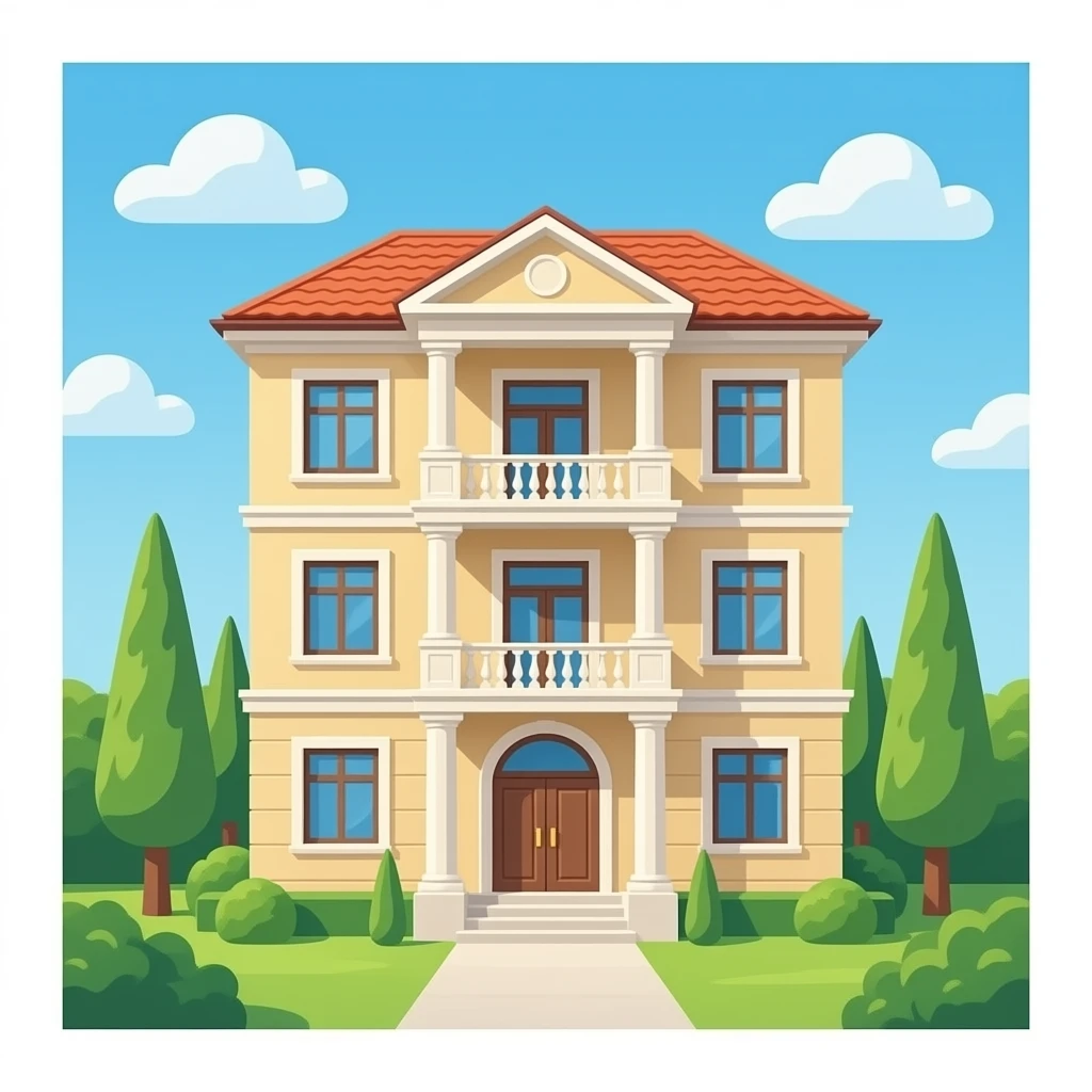 edificio de 3 niveles lujoso emoji