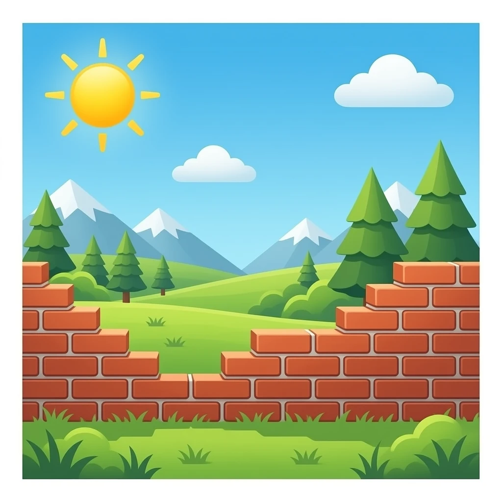 unfinished brick wall emoji
