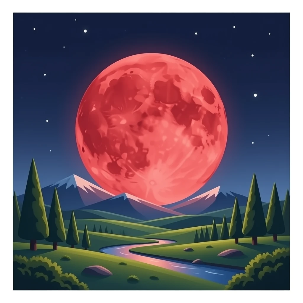 Red moon emoji