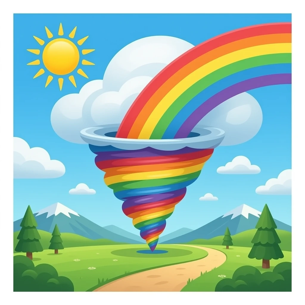 Rainbow Tornado emoji