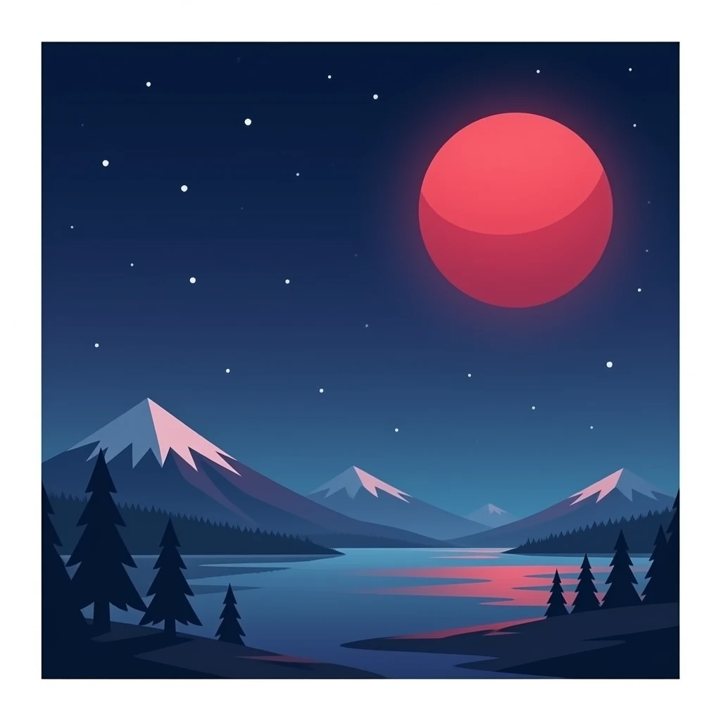 Red moon emoji
