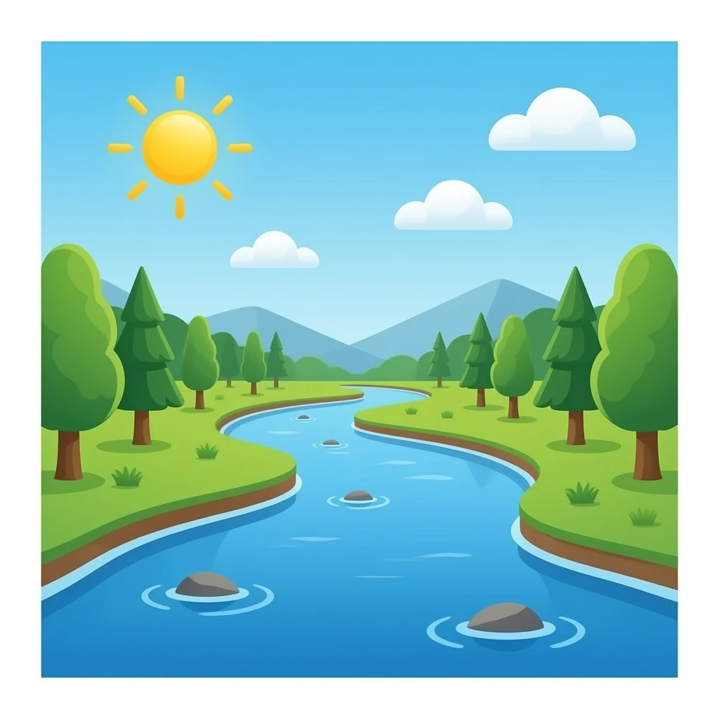 River Water realistic emoji