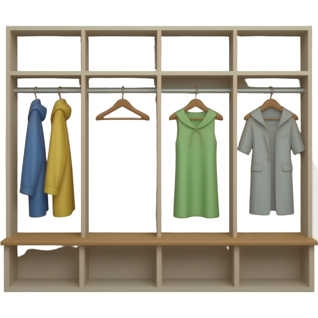 coat cubbies emoji