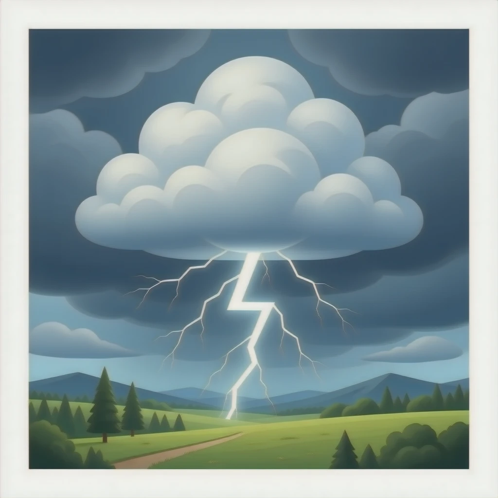 Cloud with Lightning emoji