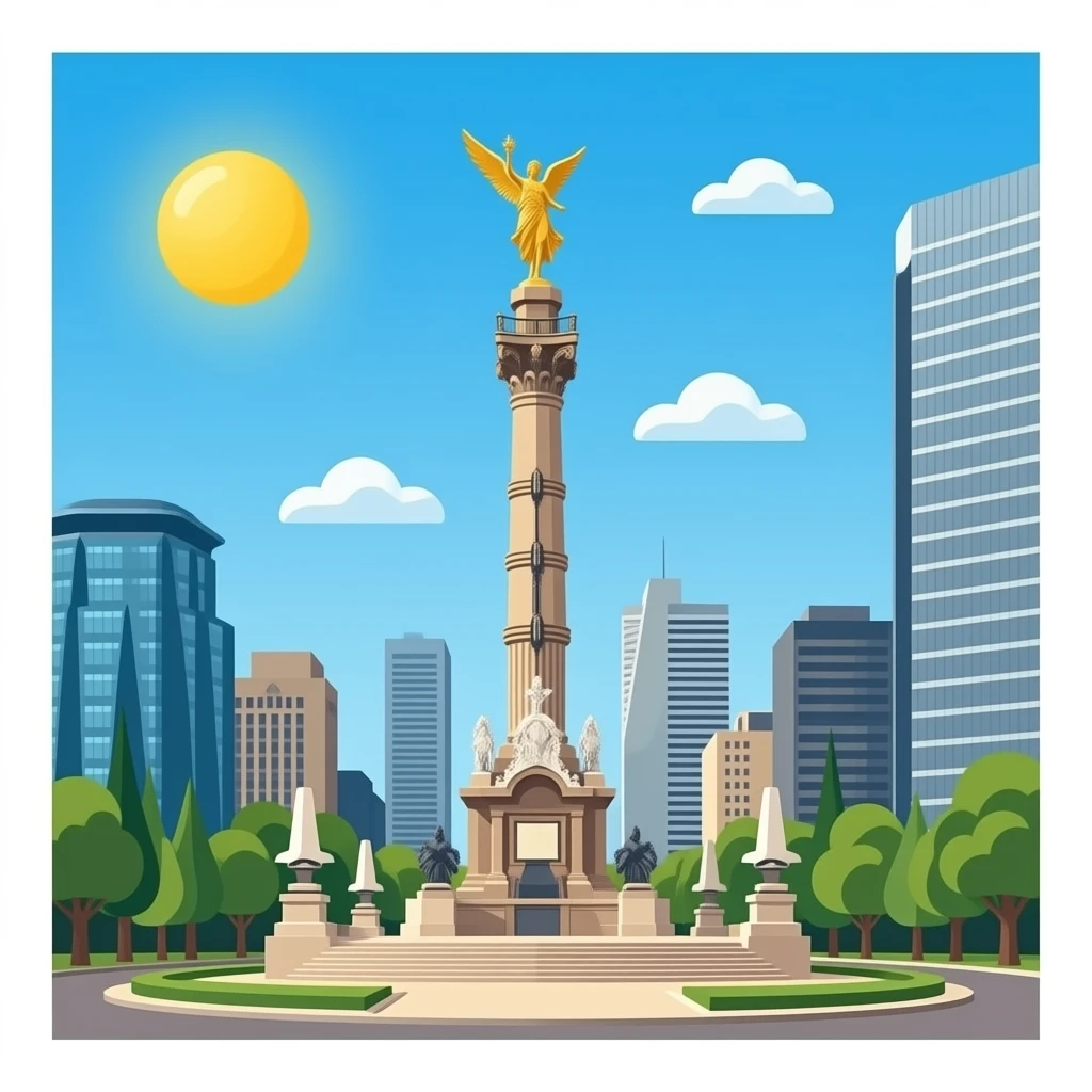 Mexico City Silver angel of independence emoji