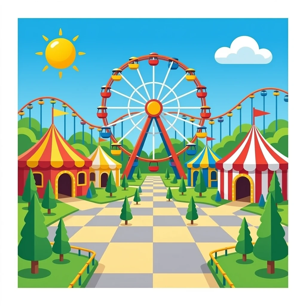 amusement park, fun house mirror emoji