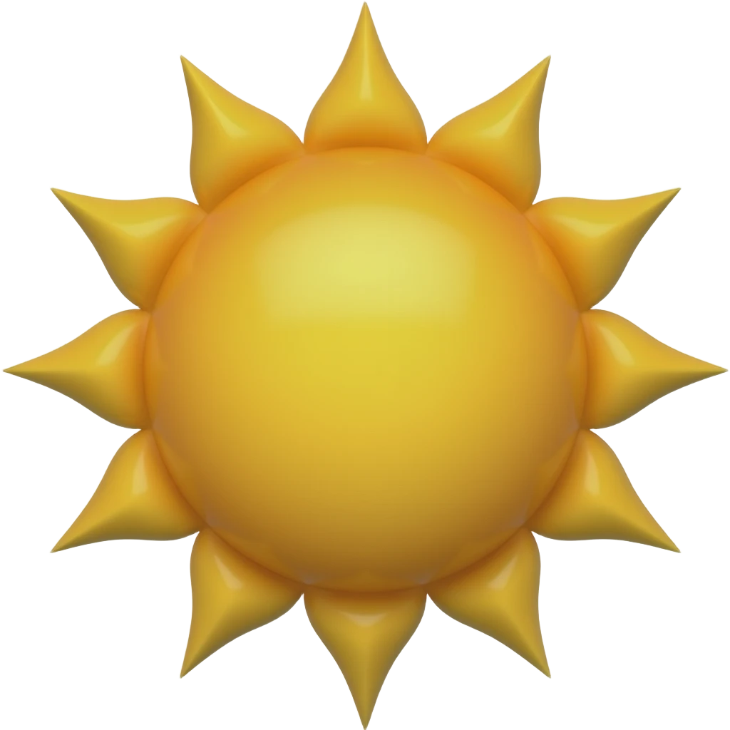 Sun 3d emoji