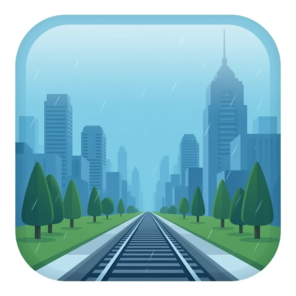 Blue subway emoji