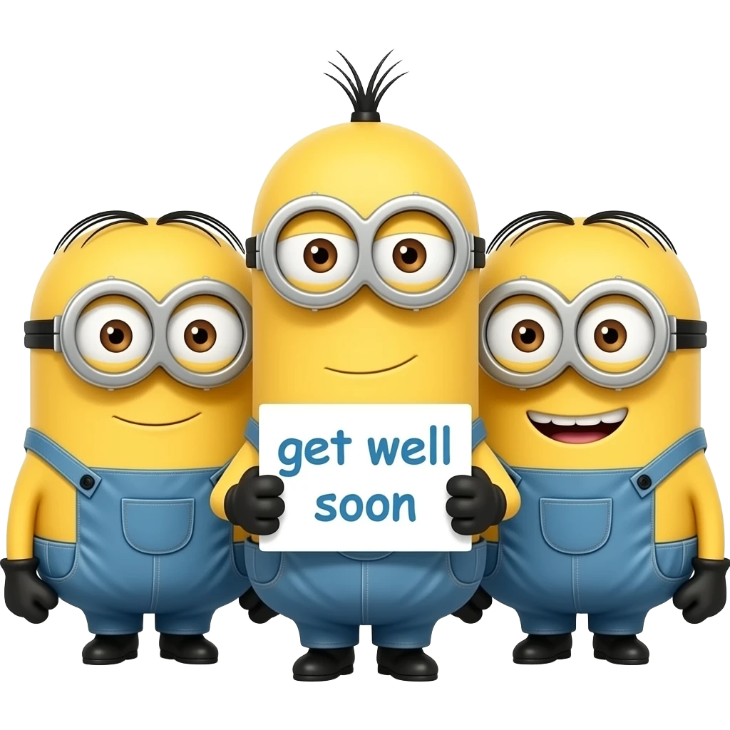 Get well soon Paschaline minions emoji