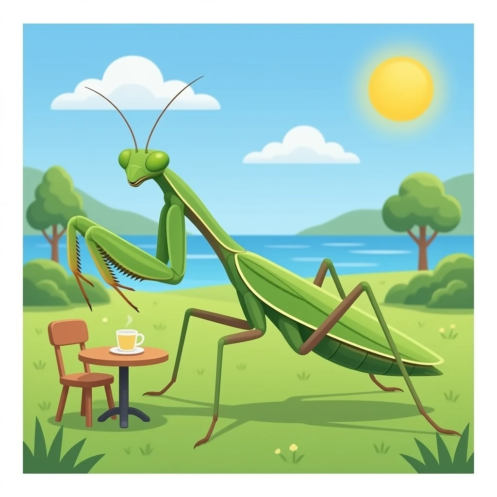 mantis religiosa cafe emoji