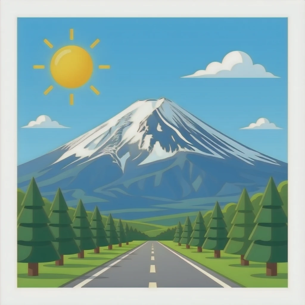 япония  Гора Фудзи emoji