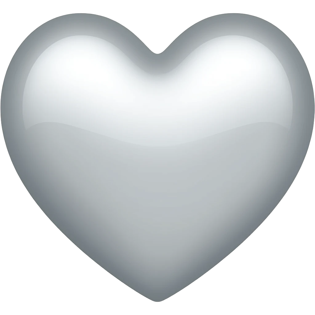 A Silver  ❤️ emoji