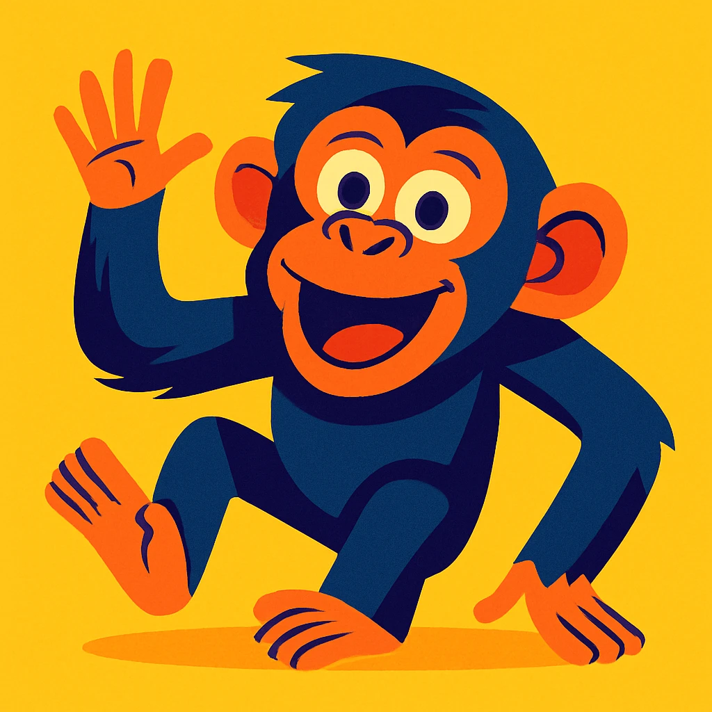 cartoon chimpanzee emoji