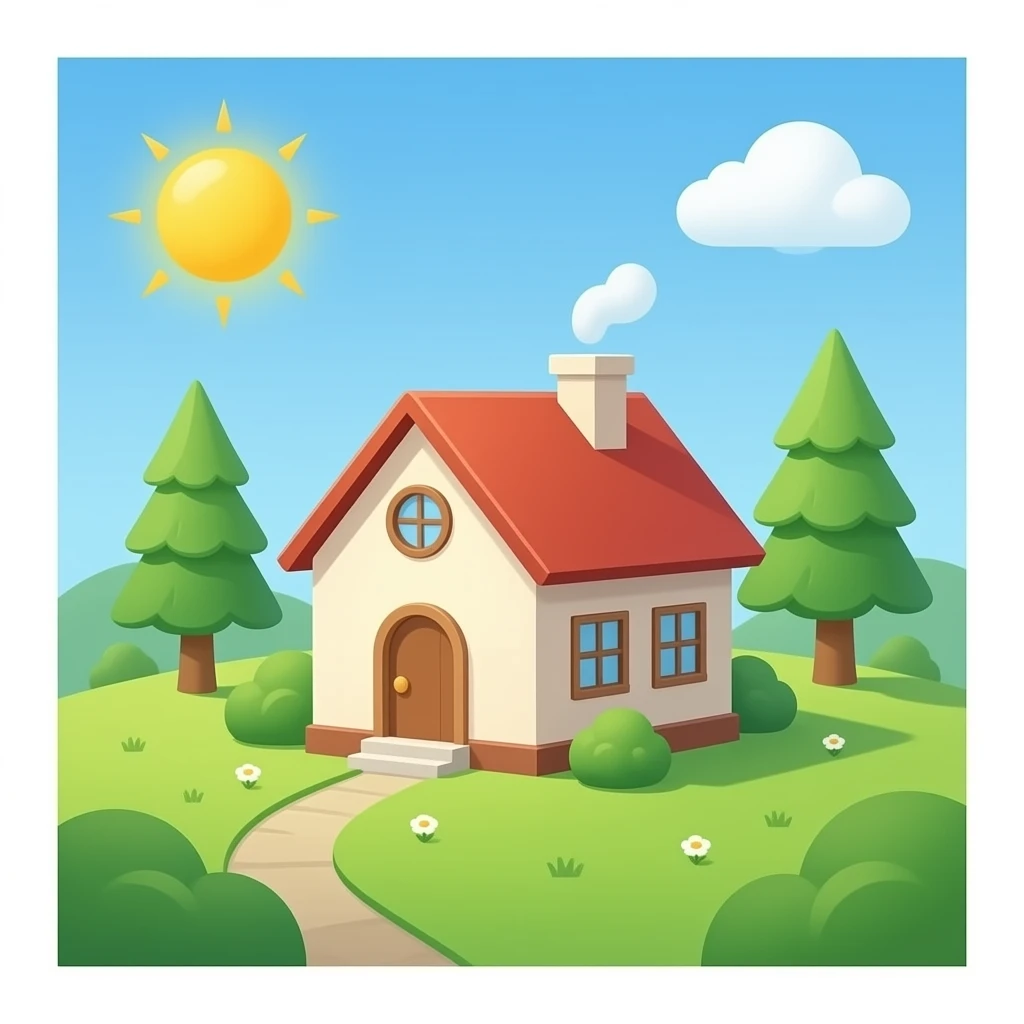 home, apple emoji style emoji