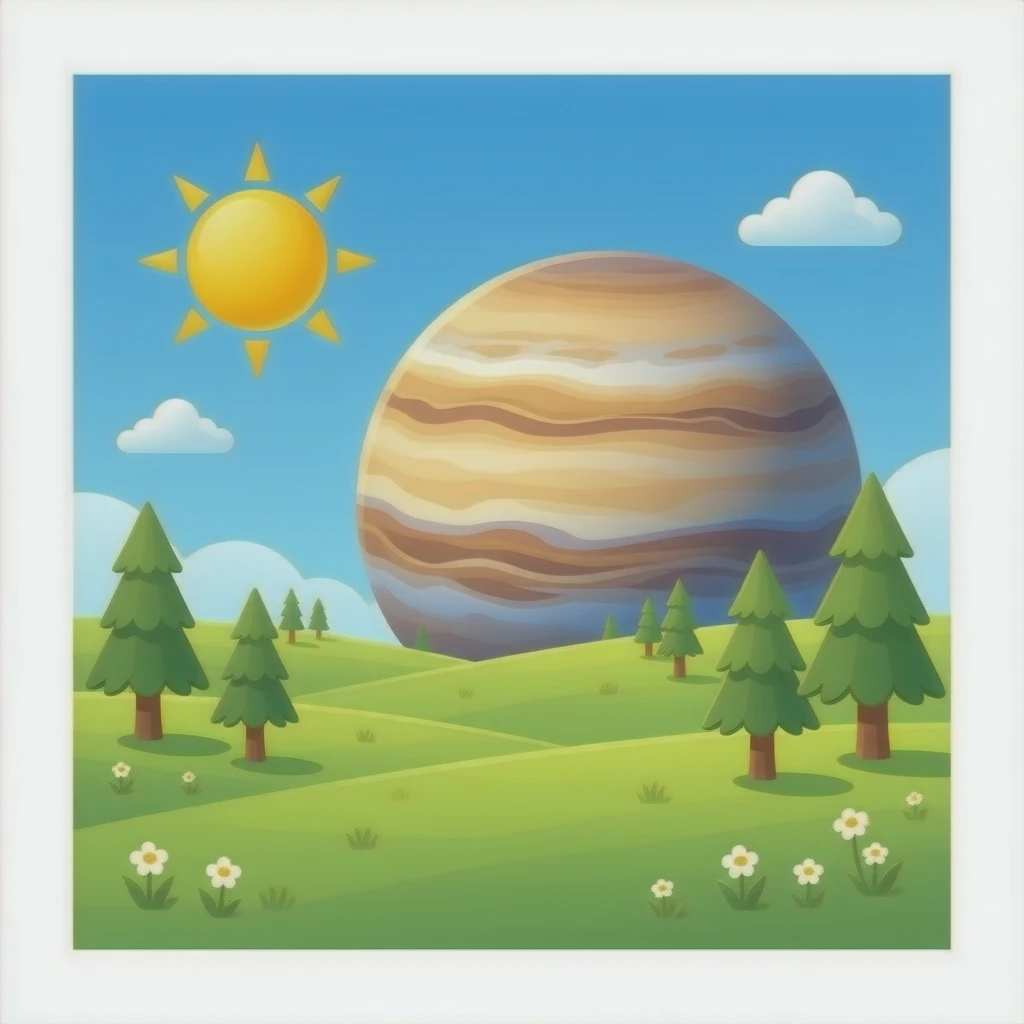 Gasp-14216 A gas planet near sun emoji