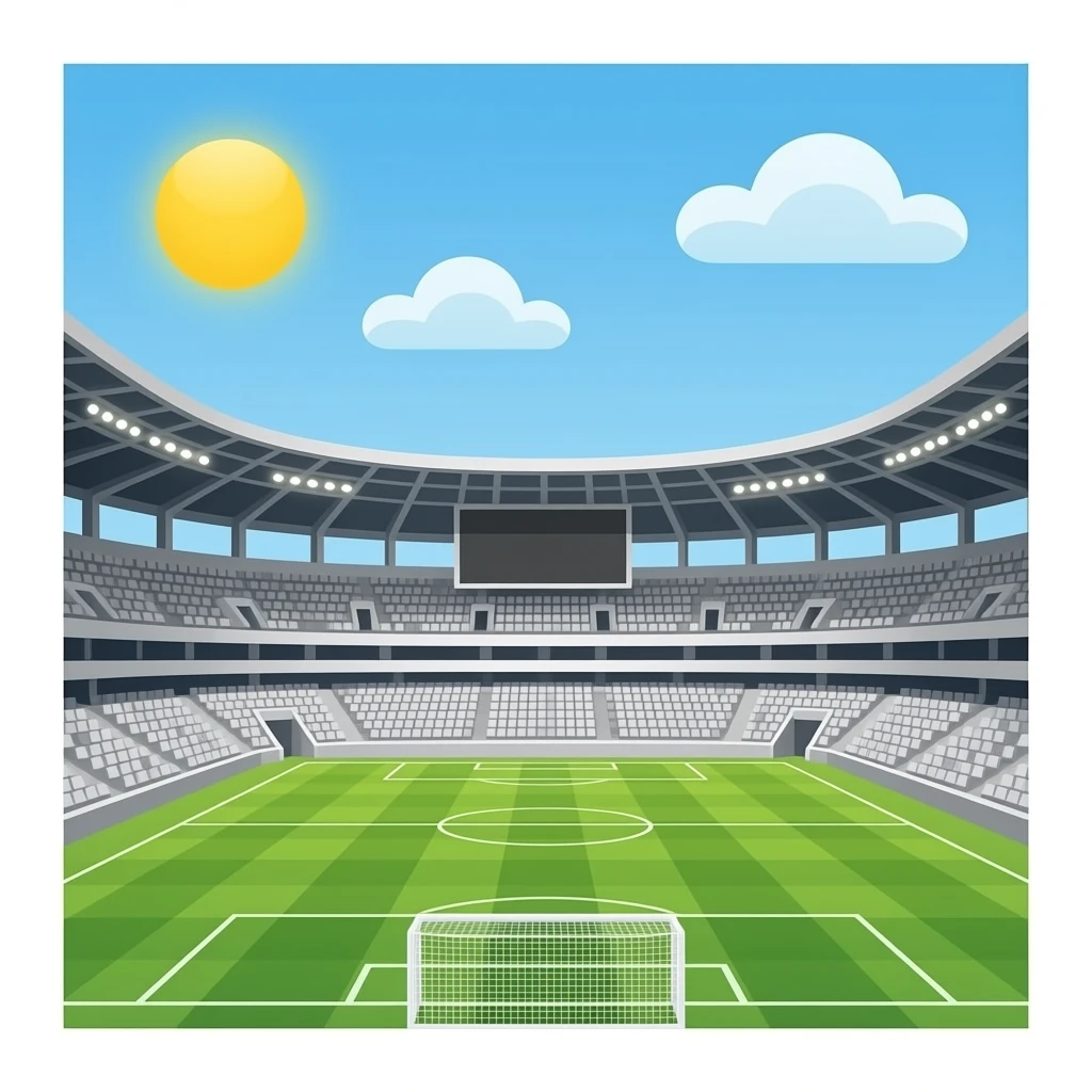 soccer stadion emot from the sky plain background emoji