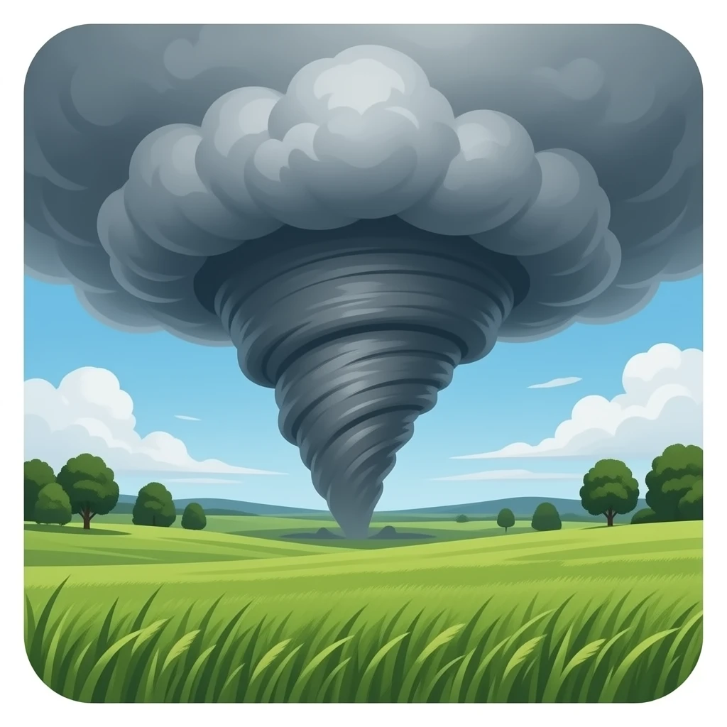 Tornado ef5 on grass emoji