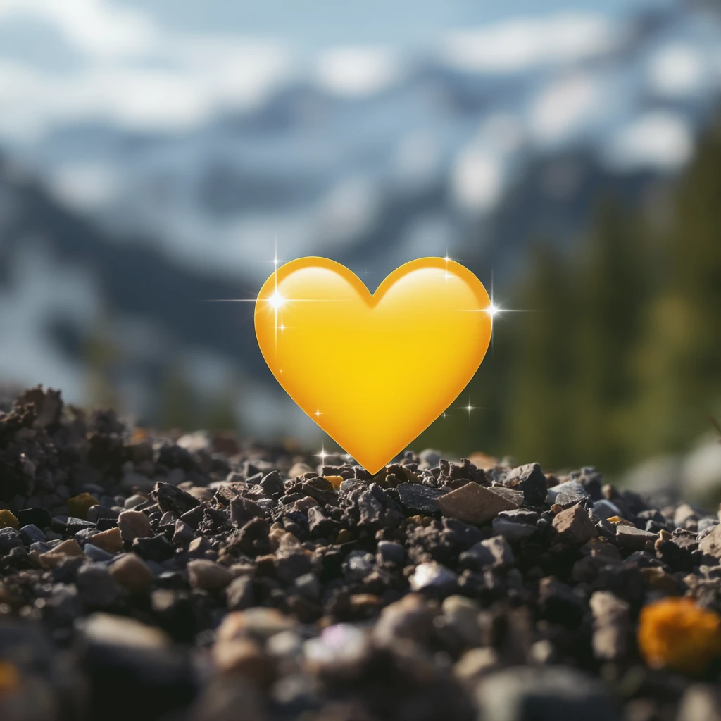food heart emoji with sparkles emoji