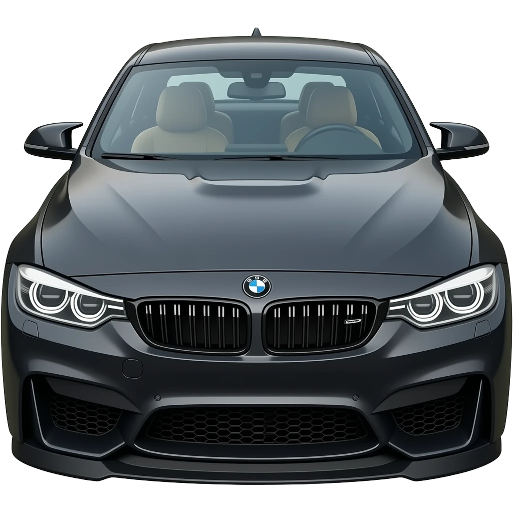 Bmw should be black color and stylish not ordinary in emoji format emoji