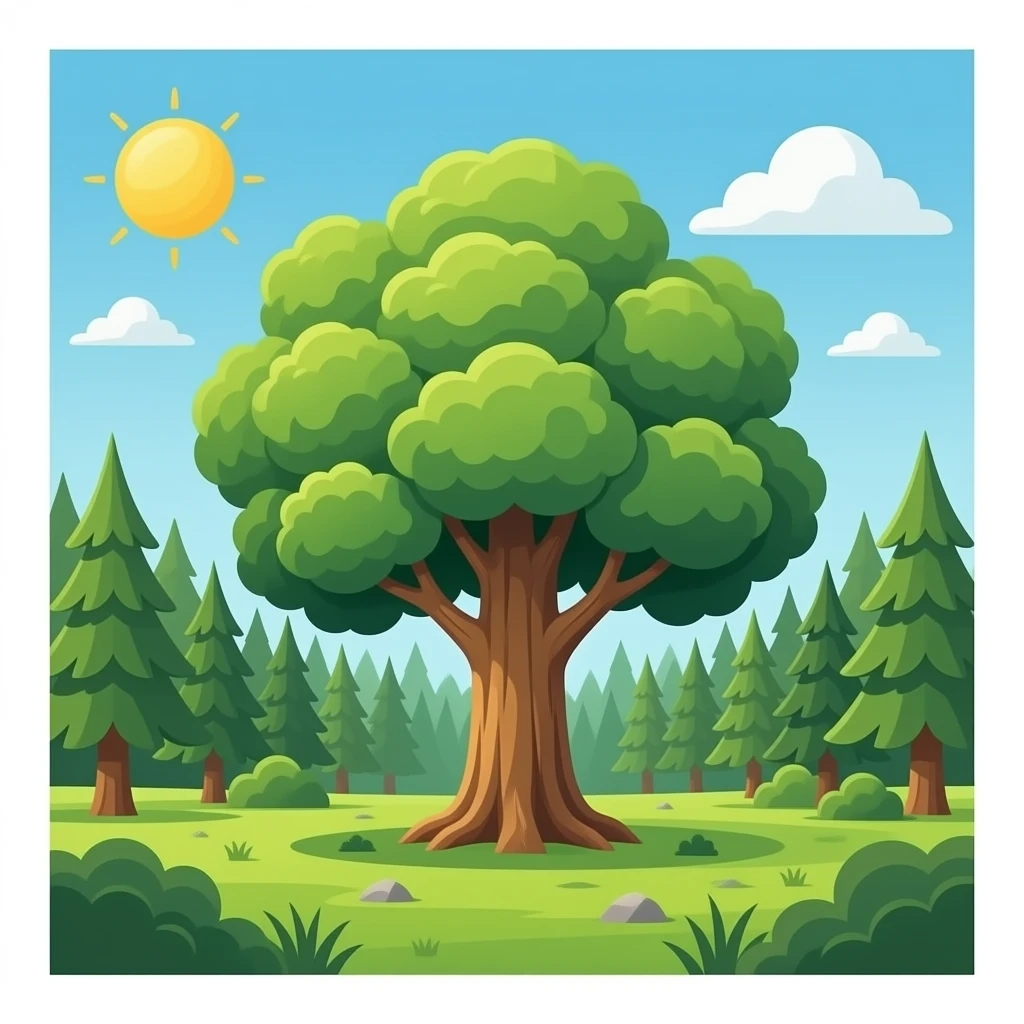 big tree forest emoji
