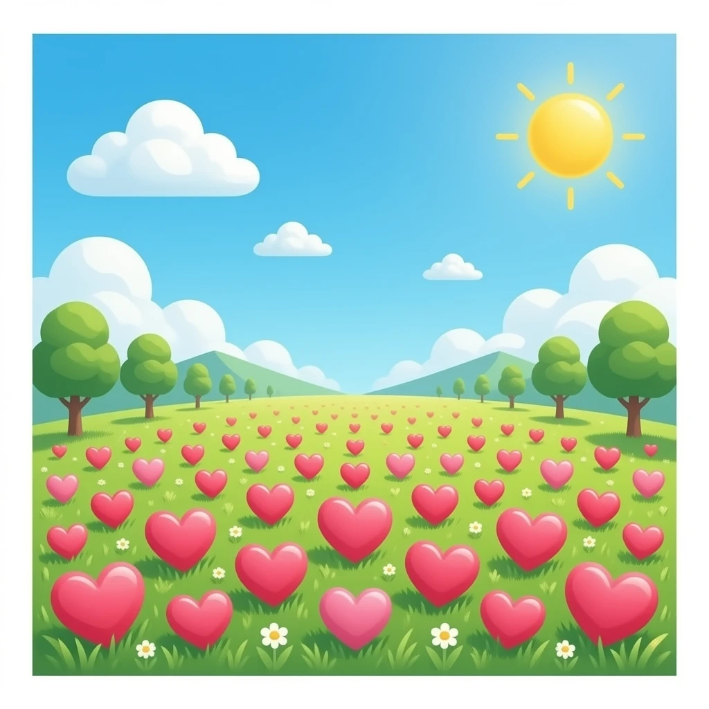 World with lots of hearts emoji