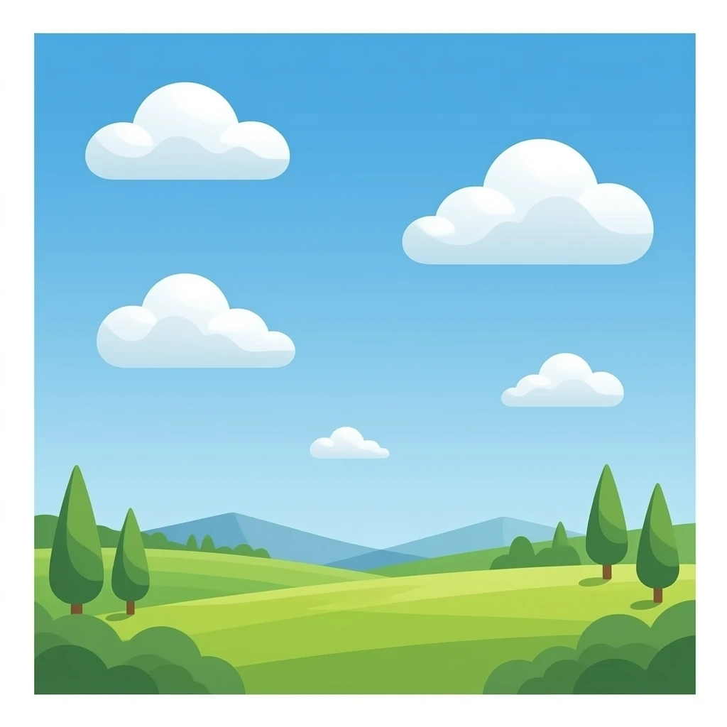 Blue sky white clouds emoji