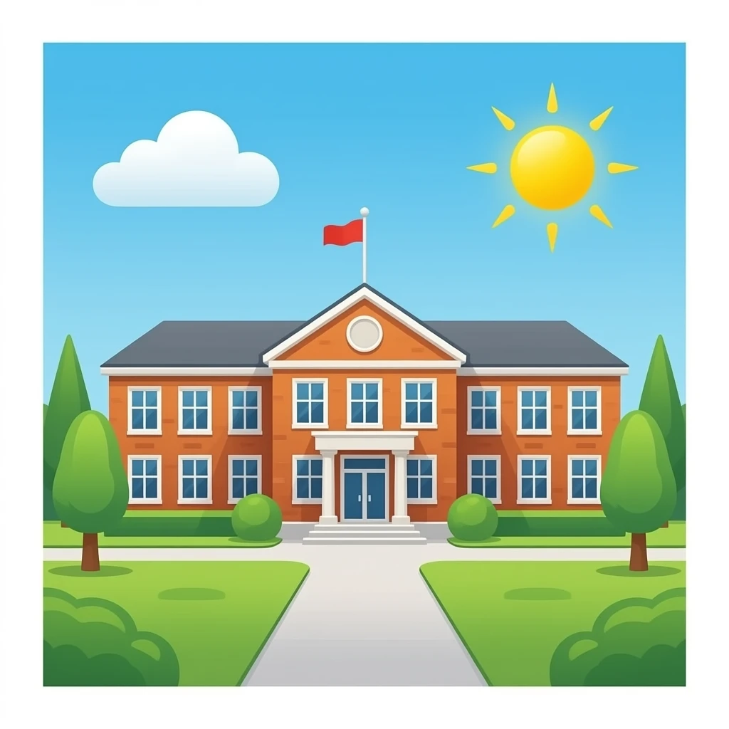 edificio escolar emoji