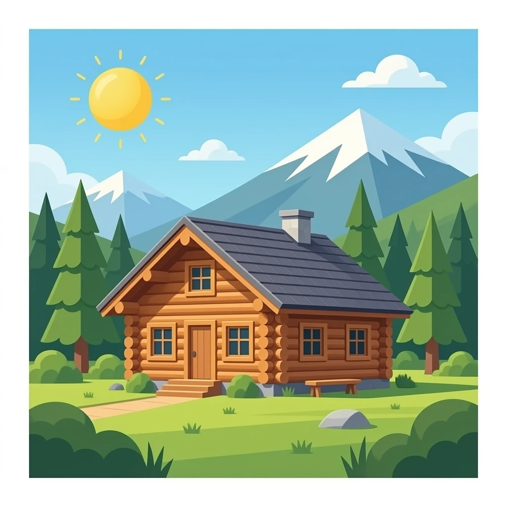 cabaña rustica moderna emoji
