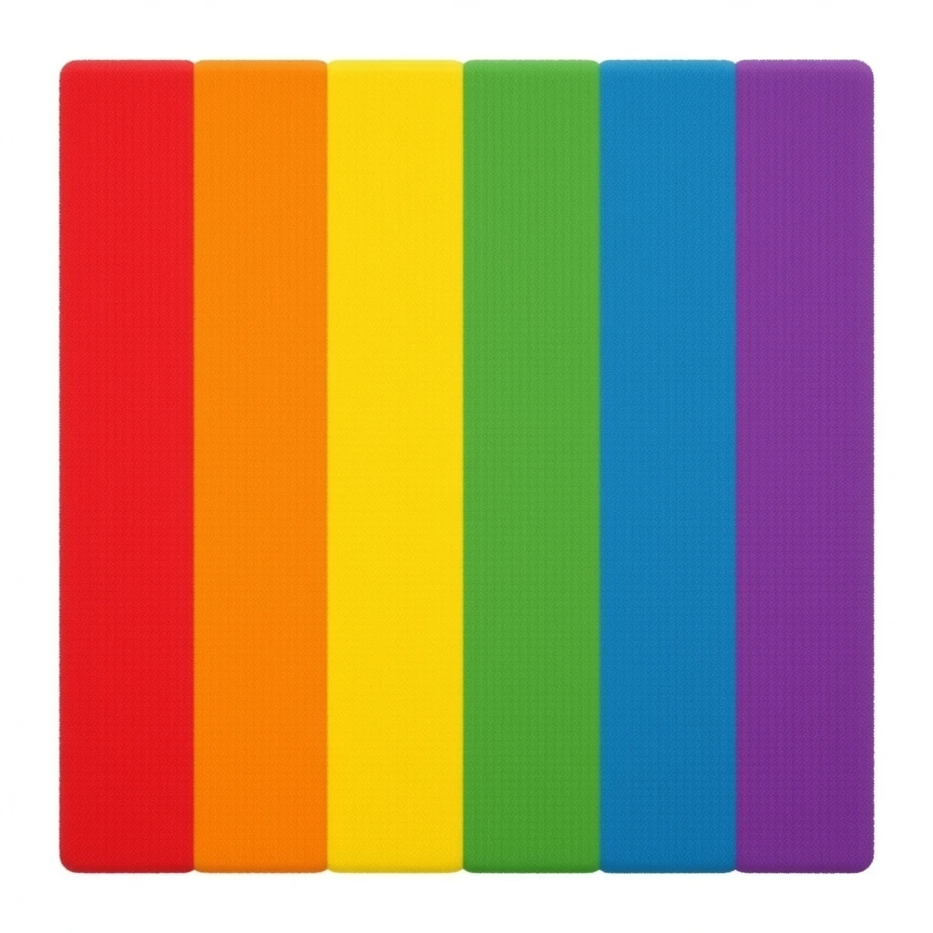 rainbow classroom carpet with squares emoji