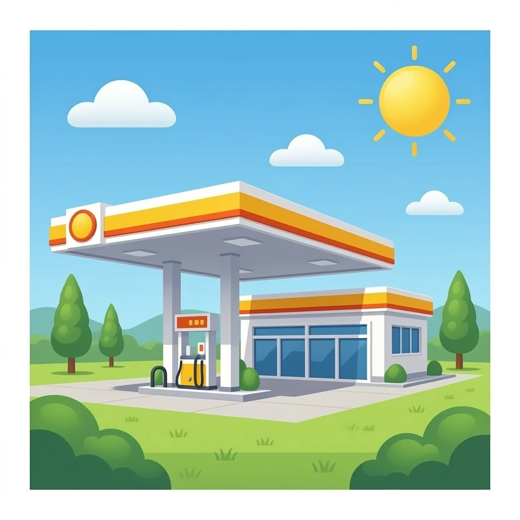 Petro station building emoji | AI Emoji Generator
