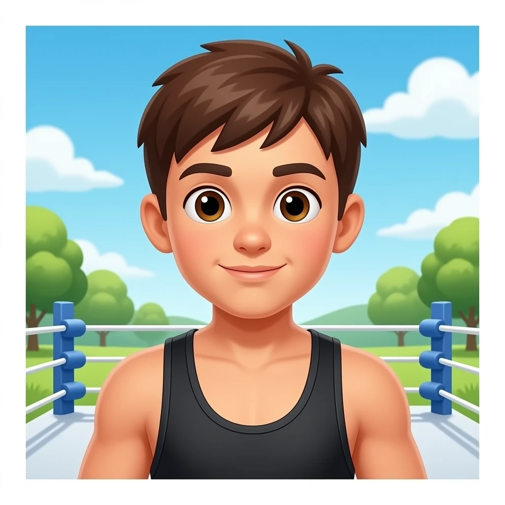 Жас баланың қарсыласы мен күресінің жарыс аланыңдагын сал emoji