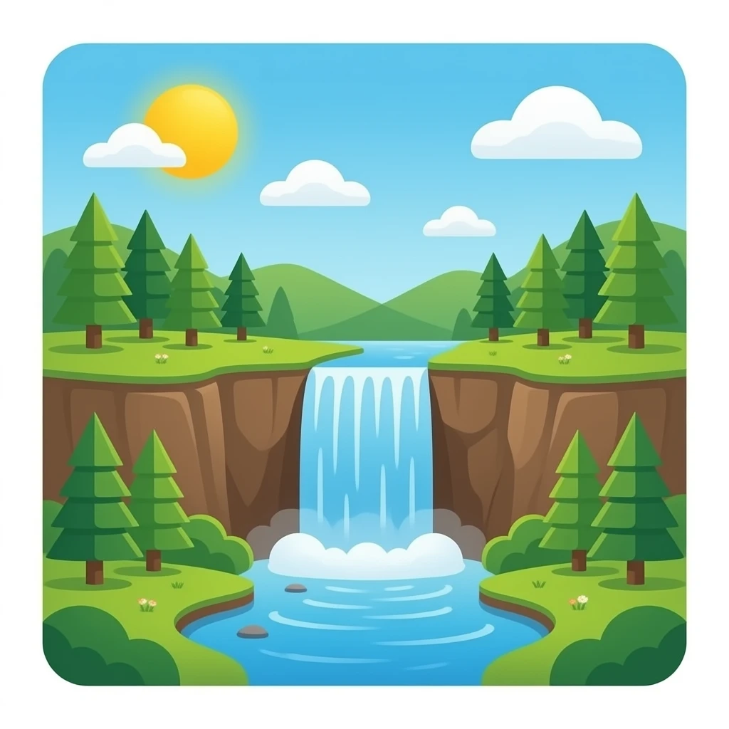 Waterfall emoji