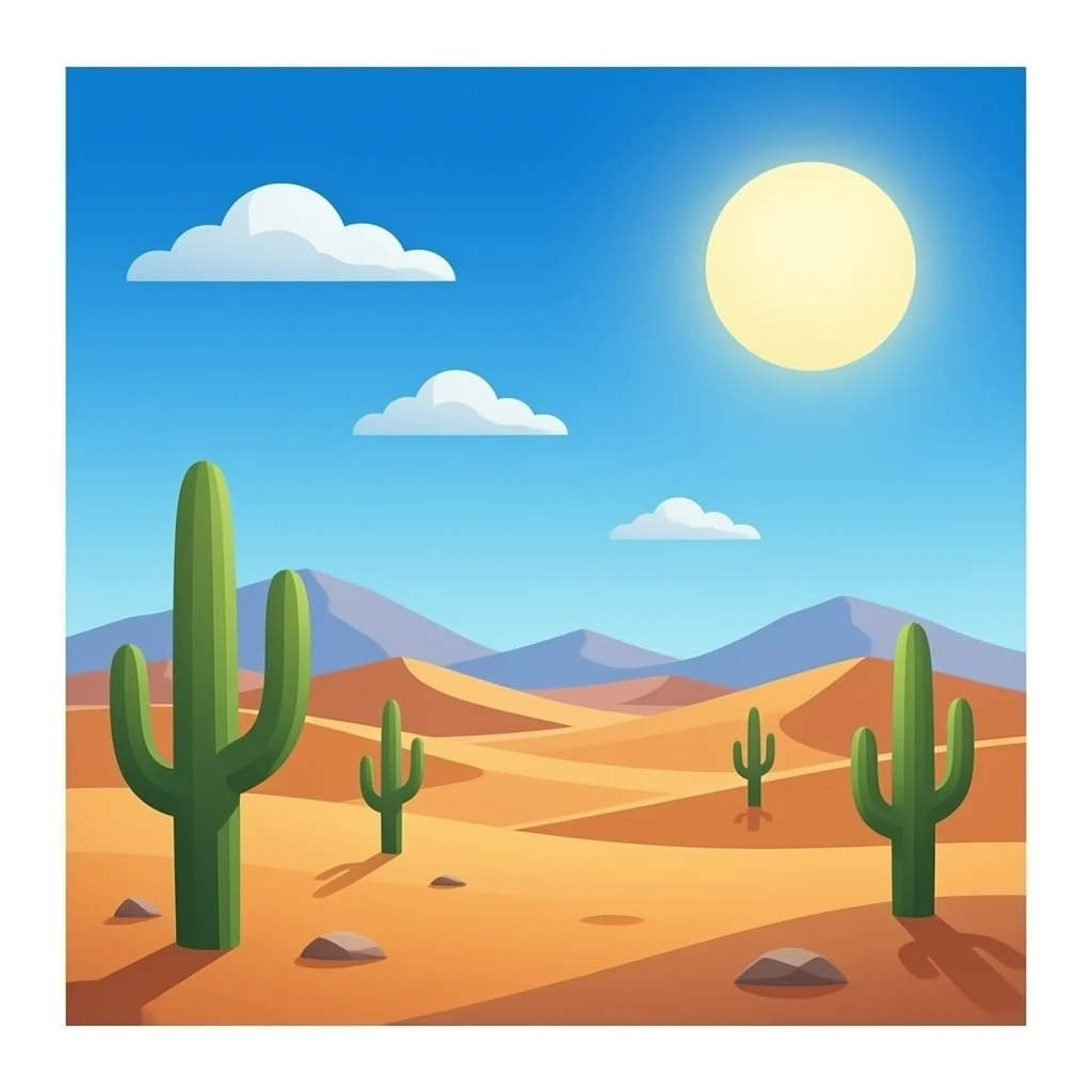 CREA UN EMOJI DE UN DESIERTO emoji