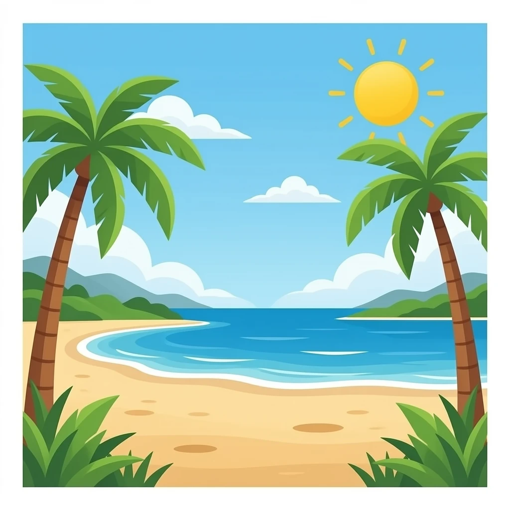 Tan beach plage emoji