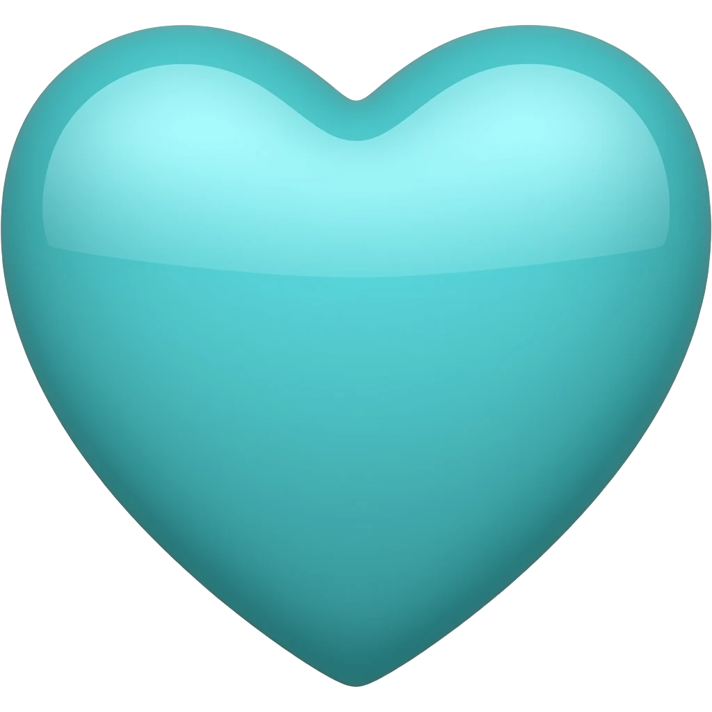 turquoise heart emoji