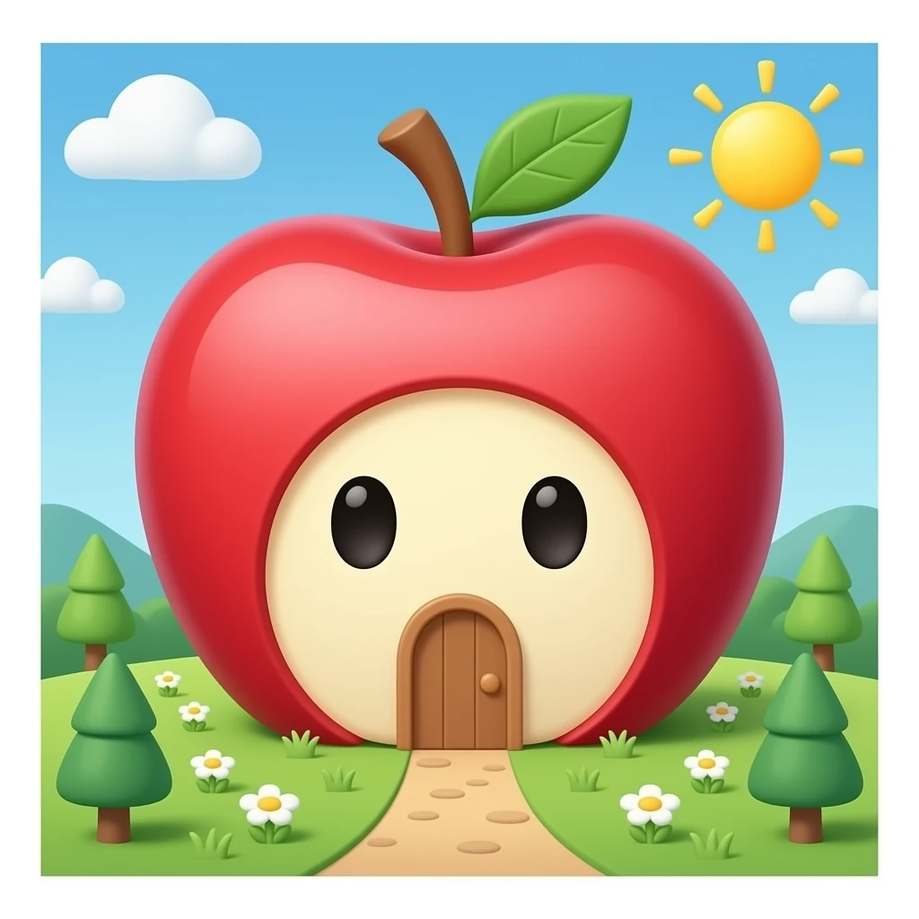 house, apple emoji style emoji